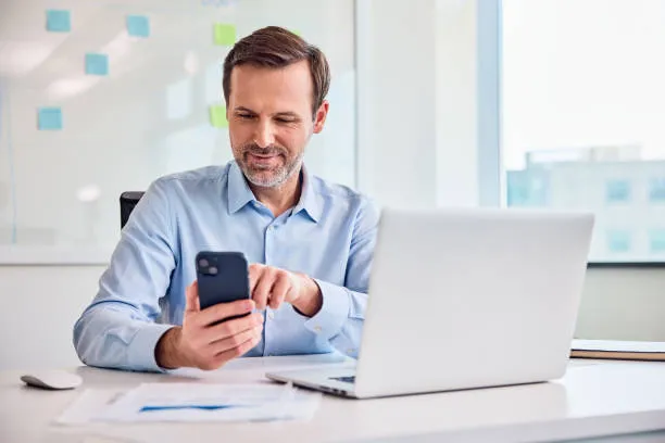 Person working on a laptop